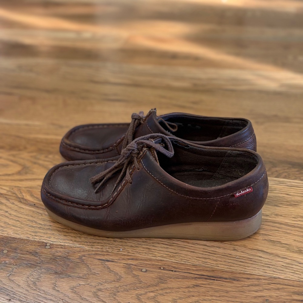 Clarks Padmora 9M Dark Brown Leather Moc Toe Lace Up Oxford Shoes 26060499 - Picture 4 of 9
